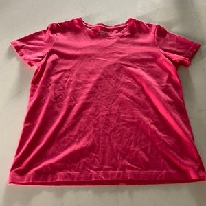xs pink lands end short sleeve shirt